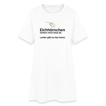 Eichhörnchen - Frauen T-Shirt-Kleid - Weiß - Vorne