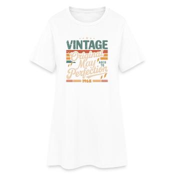 Millésime mai 1968 – Perfection pendant 58 ans - Robe T-shirt Femme - blanc - Devant