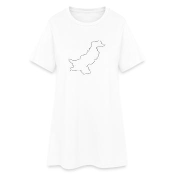 Carte du Pakistan - Robe T-shirt Femme - blanc - Devant