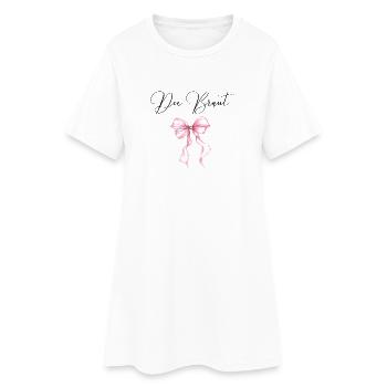 Die Braut! Schleife Pink - Frauen T-Shirt-Kleid - Weiß - Vorne