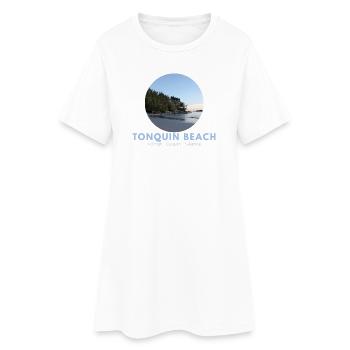 Forêt de Tonquin Beach Océan - Robe T-shirt Femme - blanc - Devant