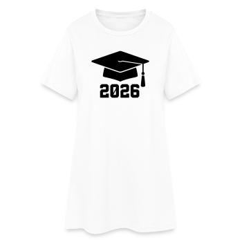 Doktorhut Abschluss 2026 Wappen - Frauen T-Shirt-Kleid - Weiß - Vorne