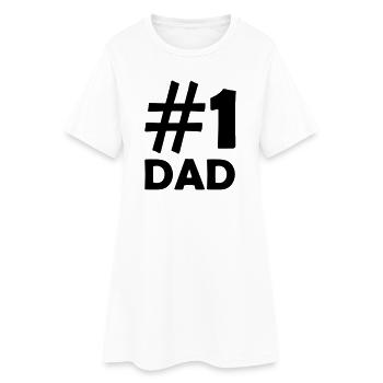 1 Dad - Frauen T-Shirt-Kleid - Weiß - Vorne