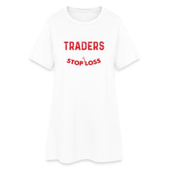 5 Traders sur 4 Move Stop Loss Humour - Robe T-shirt Femme - blanc - Devant