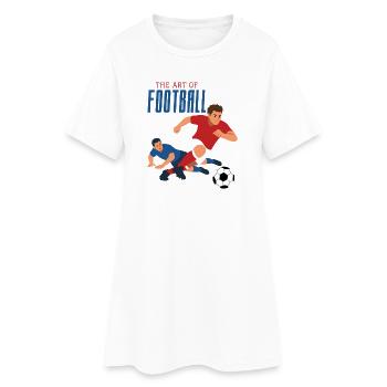 Kunst des Fußballspiels, Dribbling - Frauen T-Shirt-Kleid - Weiß - Vorne