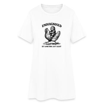 Ce n’est pas diagnostiqué, mais quelque chose ne va pas - Robe T-shirt Femme - blanc - Devant