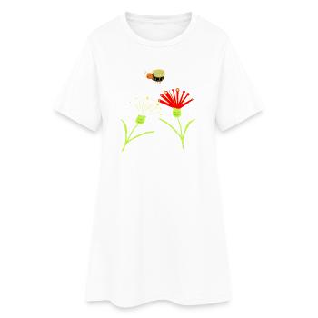 Fleur d’abeille Fleurs Enfants Insectes - Robe T-shirt Femme - blanc - Devant
