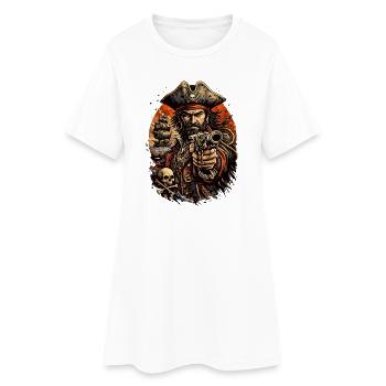 Kapitän-Pirat mit Kanone - Robe T-shirt Femme - blanc - Devant