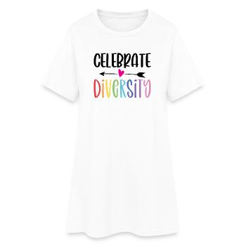 LGBT Pride Month - Celebrate Diversity - Women’s T-Shirt Dress - white - Front