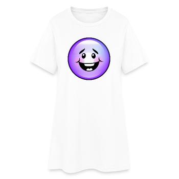 Cute Purple Bubble - Women’s T-Shirt Dress - white - Front