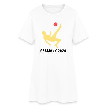 Fußballer 2026 Deutschland Fan - Frauen T-Shirt-Kleid - Weiß - Vorne