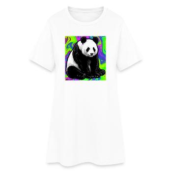 panda - Robe T-shirt Femme - blanc - Devant