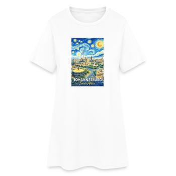 Johannesburg, Afrique du Sud Nuit étoilée - Robe T-shirt Femme - blanc - Devant