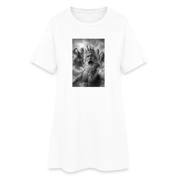 Poseidon-Selfie mit den Göttern - Frauen T-Shirt-Kleid - Weiß - Vorne