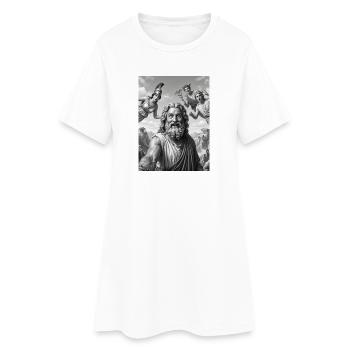 Selfie de Zeus avec les Dieux - Robe T-shirt Femme - blanc - Devant