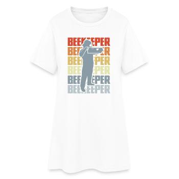 Vintage Imker - Frauen T-Shirt-Kleid - Weiß - Vorne