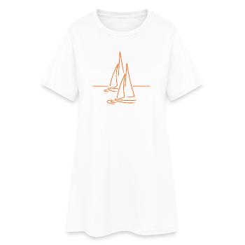 Sailor Sailboat Gift - Women’s T-Shirt Dress - white - Front