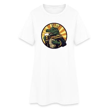 Bière d’alligator drôle - Robe T-shirt Femme - blanc - Devant
