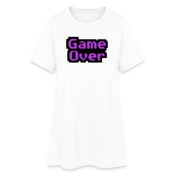  Game Over Pixel Retro - Frauen T-Shirt-Kleid - Weiß - Vorne