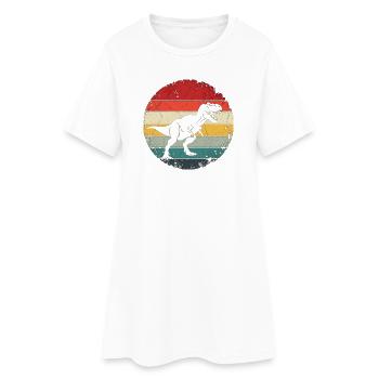  Cadeau dinosaure - dinosaure rétro Dinosaure Dino - Robe T-shirt Femme - blanc - Devant