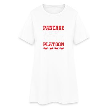 Joueur de ligne de football américain - Robe T-shirt Femme - blanc - Devant
