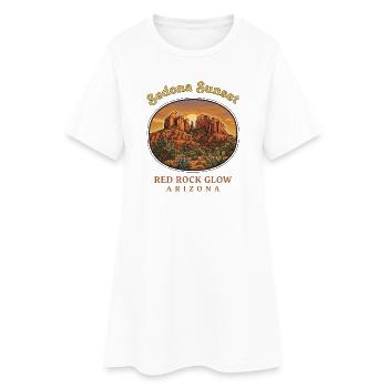 Sedona, Arizona, Red Rock Sunset Campin - Robe T-shirt Femme - blanc - Devant