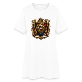 Armoiries du Lion Royal - Robe T-shirt Femme - blanc - Devant