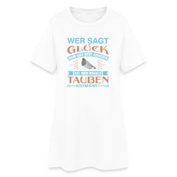 Taube Taubenzüchter Brieftaubensport Taubenverein - Frauen T-Shirt-Kleid - Weiß - Vorne