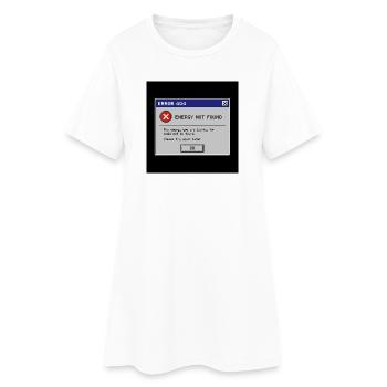 Erreur 404 Énergie non trouvée - Robe T-shirt Femme - blanc - Devant