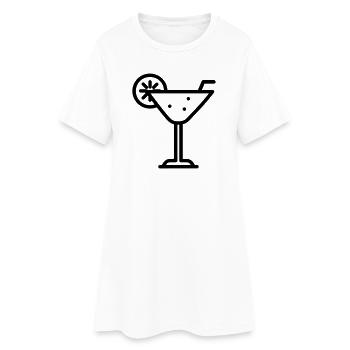 cocktail - Robe T-shirt Femme - blanc - Devant
