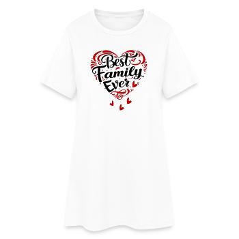 Meilleure famille de tous les temps, Liebesherz - Robe T-shirt Femme - blanc - Devant
