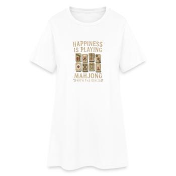Mahjong du bonheur avec les filles - Robe T-shirt Femme - blanc - Devant