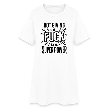 Super pouvoir drôle de ne pas s’en soucier - Citation audacieuse - Robe T-shirt Femme - blanc - Devant