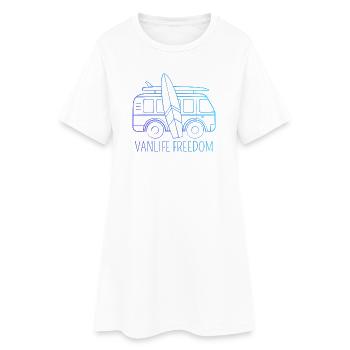 Vanlife_Freedom - Robe T-shirt Femme - blanc - Devant