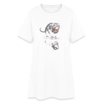 Rugissement de la Loutre d’Eau - Robe T-shirt Femme - blanc - Devant