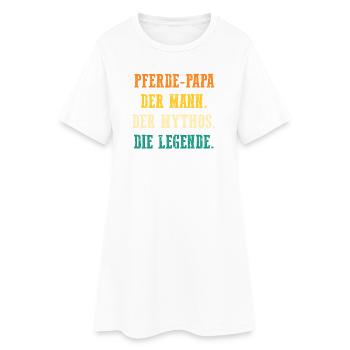 Reiten Papa Vater Pferdeliebhaber Reiterhof Pferde - Frauen T-Shirt-Kleid - Weiß - Vorne