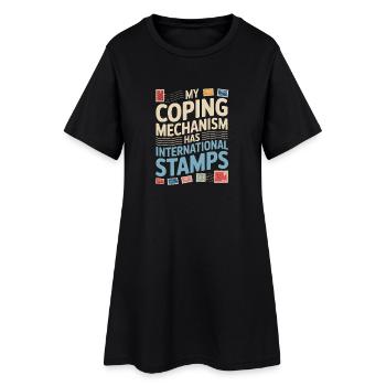 Aide pour les timbres | Après le passage - Robe T-shirt Femme - noir - Devant