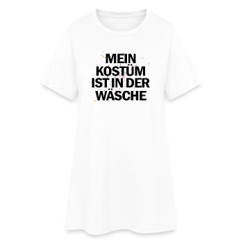 Mein Kostüm in der Wäsche - Frauen T-Shirt-Kleid - Weiß - Vorne