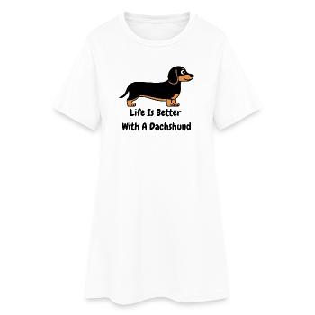 Dachshund Life - Women’s T-Shirt Dress - white - Front