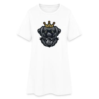 Couronne de chien labrador - Robe T-shirt Femme - blanc - Devant