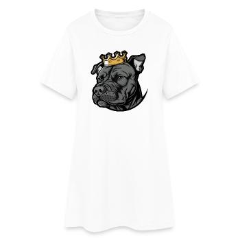 Staffordshire Bull Terrier Dog Crown - Women’s T-Shirt Dress - white - Front
