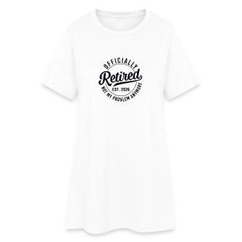Tampon officiellement retraité - Robe T-shirt Femme - blanc - Devant