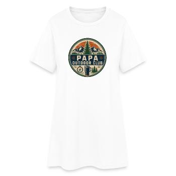 Papa Outdoor Club - Women’s T-Shirt Dress - white - Front