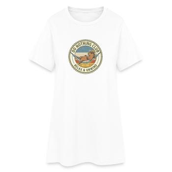 Do Nothing Club Relax Badge - Robe T-shirt Femme - blanc - Devant