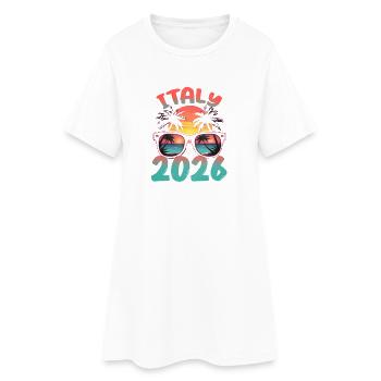 Italy 2026 - Women’s T-Shirt Dress - white - Front