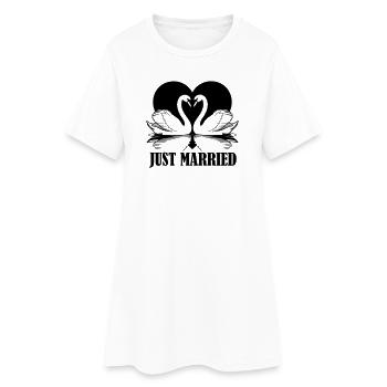 marié - Robe T-shirt Femme - blanc - Devant
