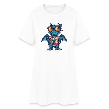 Dragon Comic Holiday - Robe T-shirt Femme - blanc - Devant