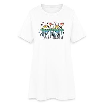 Fleur - Robe T-shirt Femme - blanc - Devant