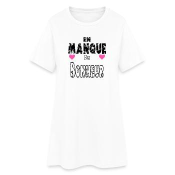 En Manque de Bonheur - Robe T-shirt Femme - blanc - Devant