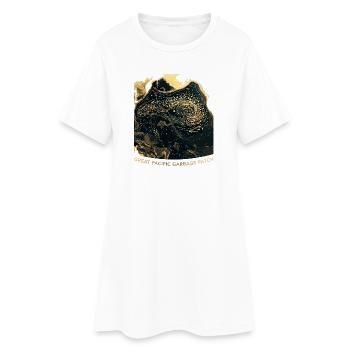 Zone de déchets du Pacifique - Robe T-shirt Femme - blanc - Devant
